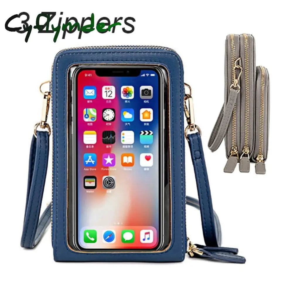 Cyflymder Touchable Cell Phone Shoulder Bags Women Multi-Functional Pocket Mini Crossbody Bag Card