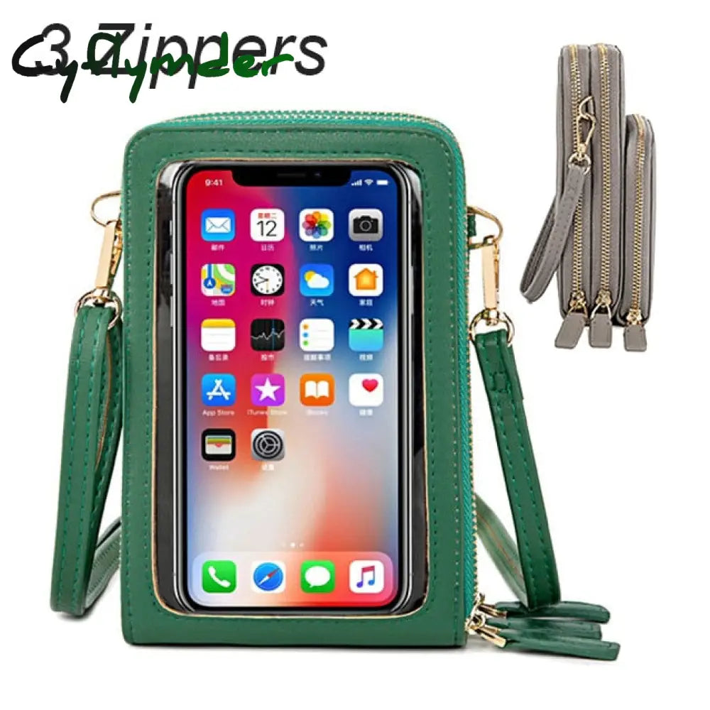 Cyflymder Touchable Cell Phone Shoulder Bags Women Multi-Functional Pocket Mini Crossbody Bag Card