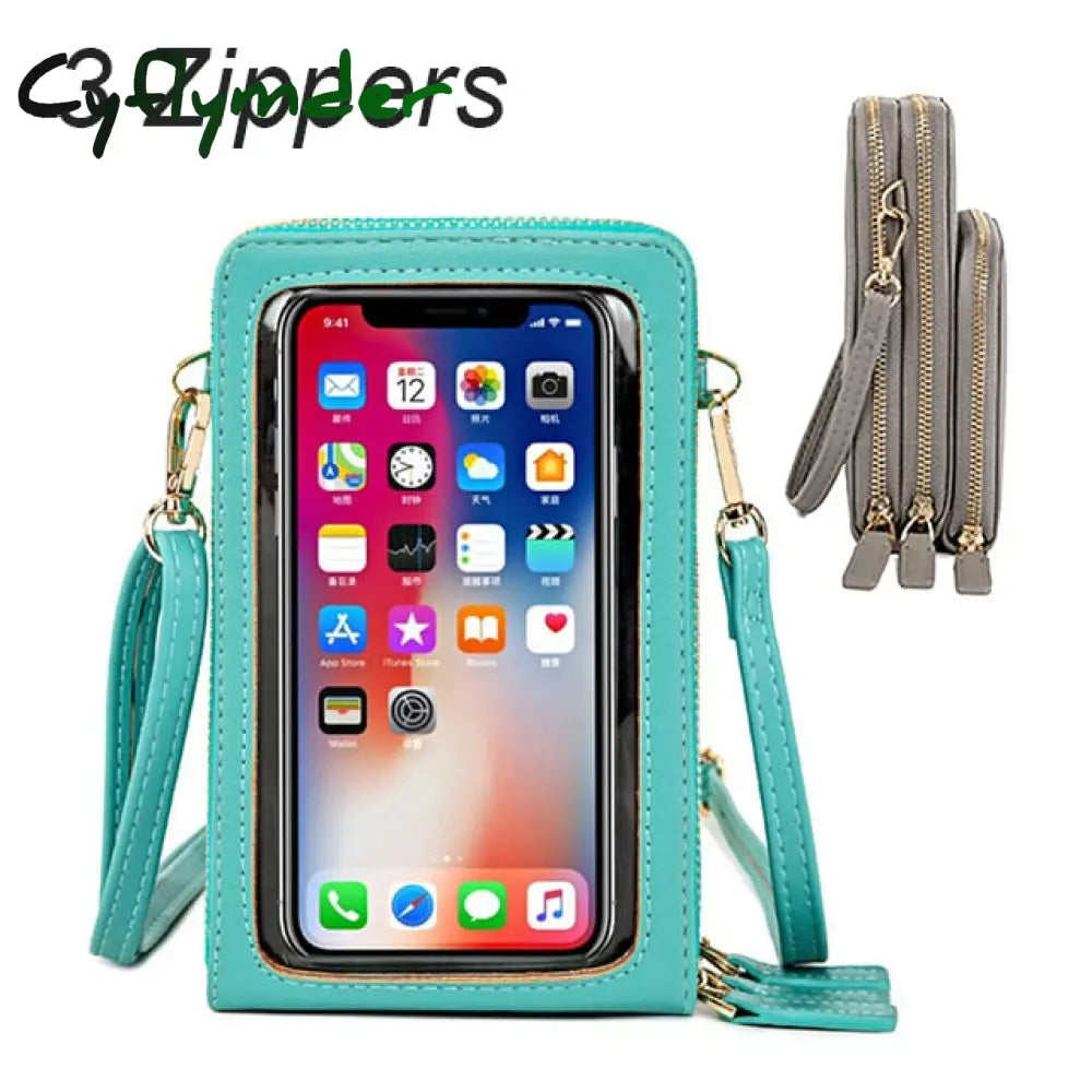 Cyflymder Touchable Cell Phone Shoulder Bags Women Multi-Functional Pocket Mini Crossbody Bag Card