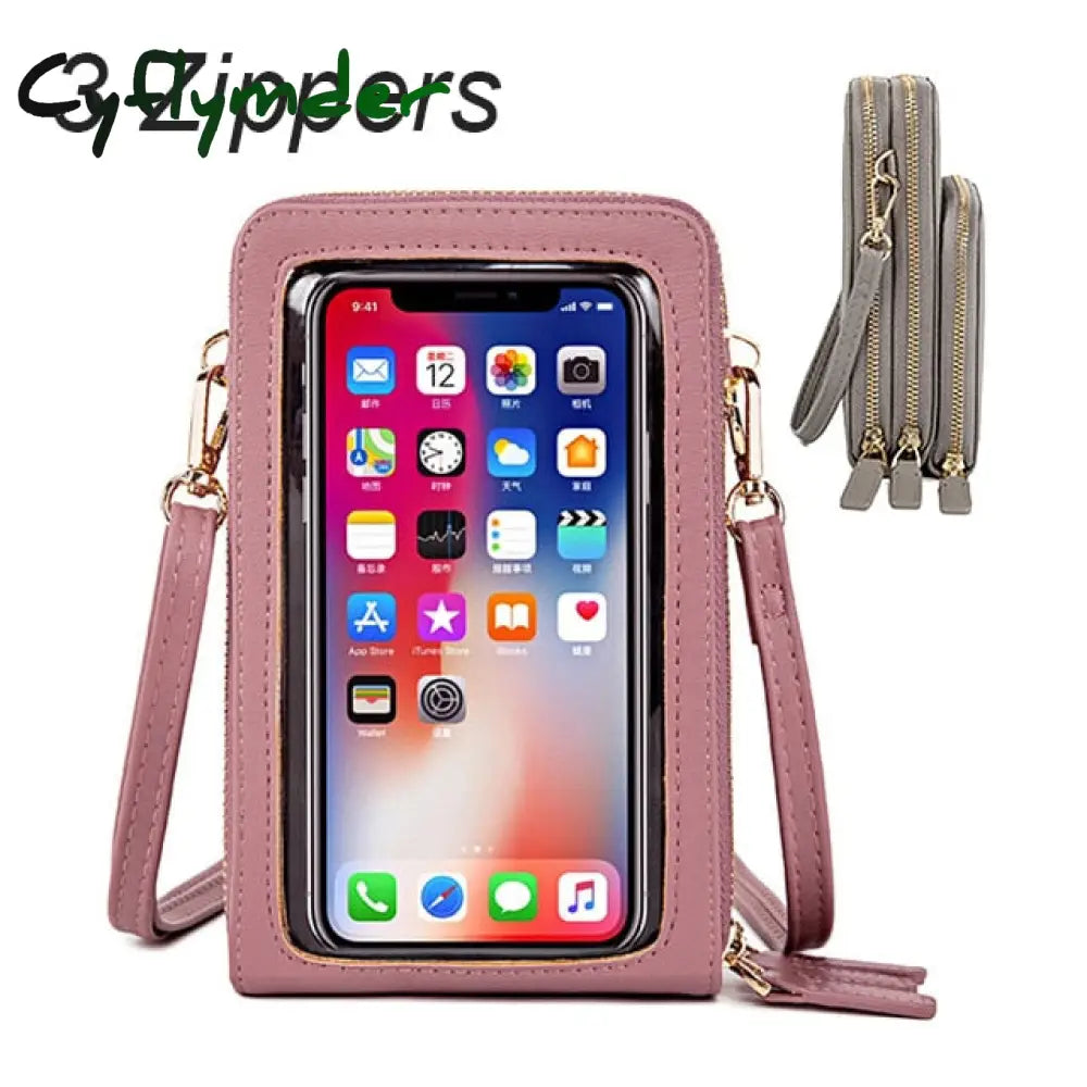 Cyflymder Touchable Cell Phone Shoulder Bags Women Multi-Functional Pocket Mini Crossbody Bag Card