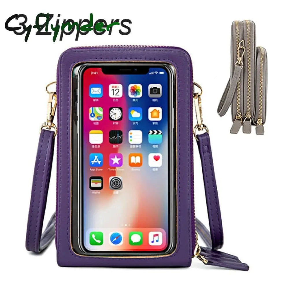 Cyflymder Touchable Cell Phone Shoulder Bags Women Multi-Functional Pocket Mini Crossbody Bag Card