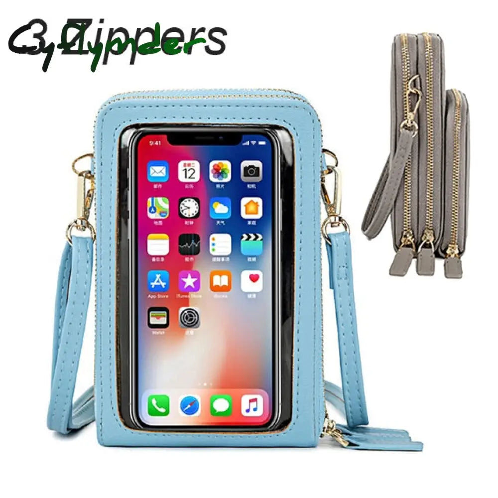 Cyflymder Touchable Cell Phone Shoulder Bags Women Multi-Functional Pocket Mini Crossbody Bag Card