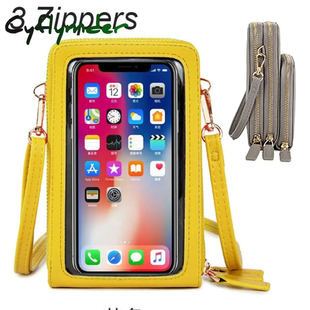Cyflymder Touchable Cell Phone Shoulder Bags Women Multi-Functional Pocket Mini Crossbody Bag Card