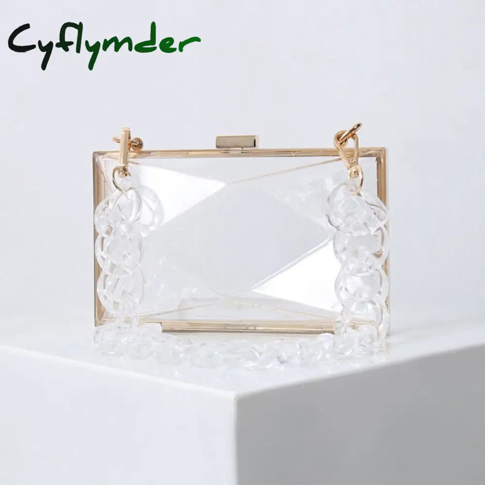 Cyflymder Transparent Bag Jelly Clutch Bags For Women Luxury Diamond Candy Color Ladies Blue