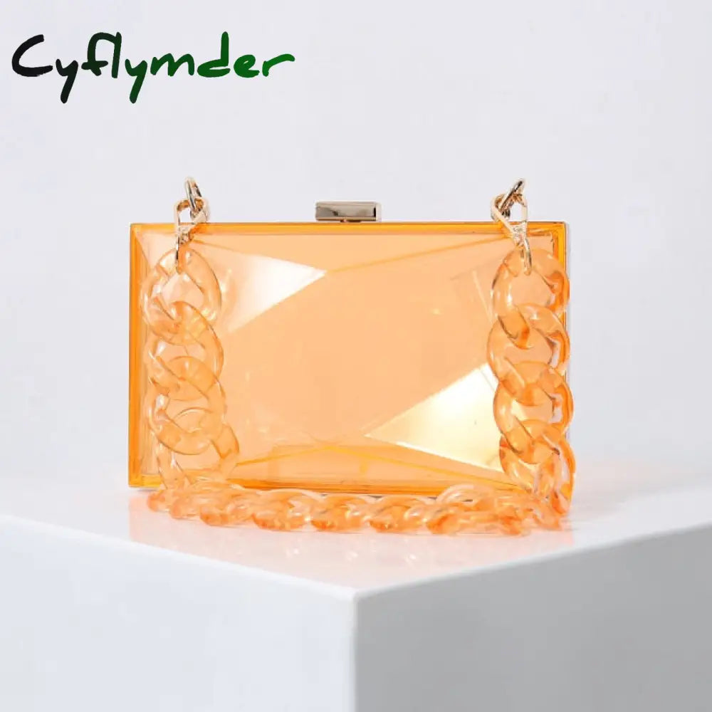Cyflymder Transparent Bag Jelly Clutch Bags For Women Luxury Diamond Candy Color Ladies Blue