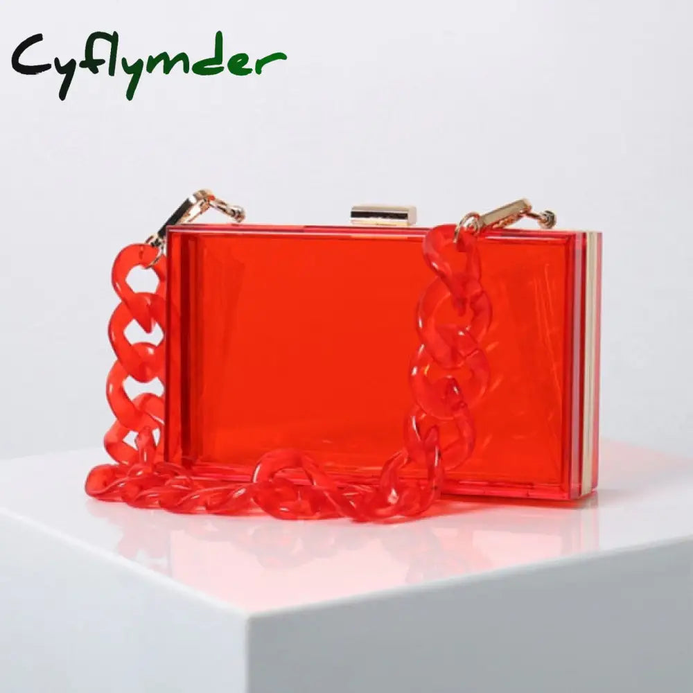 Cyflymder Transparent Bag Jelly Clutch Bags For Women Luxury Diamond Candy Color Ladies Blue