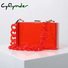 Cyflymder Transparent Bag Jelly Clutch Bags For Women Luxury Diamond Candy Color Ladies Blue