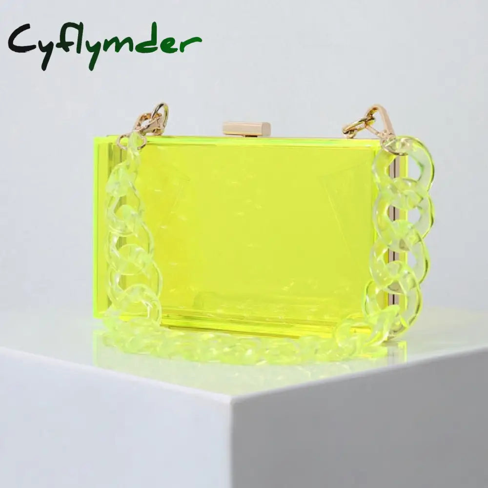 Cyflymder Transparent Bag Jelly Clutch Bags For Women Luxury Diamond Candy Color Ladies Blue