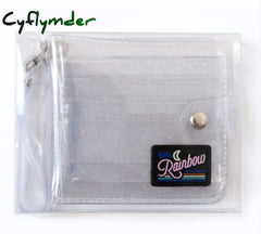 Cyflymder Transparent Jelly Neck Wallet Laser Halter Girls Coin Purse Ins Korea Letter Card Holder