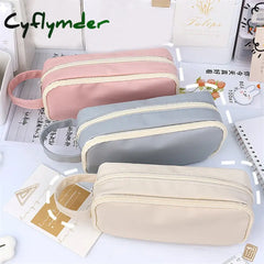 Cyflymder Transparent Pencil Case Trousse Portable Box Kawaii Fournitures Scolaire Waterproof