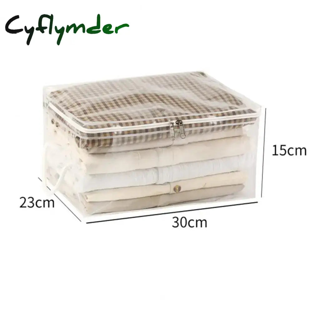 Cyflymder Transparent Storage Bags Clear Organizer Sweater Case Bed Linen Sheet Waterproof Vinyl