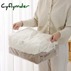 Cyflymder Transparent Storage Bags Clear Organizer Sweater Case Bed Linen Sheet Waterproof Vinyl