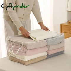 Cyflymder Transparent Storage Bags Clear Organizer Sweater Case Bed Linen Sheet Waterproof Vinyl