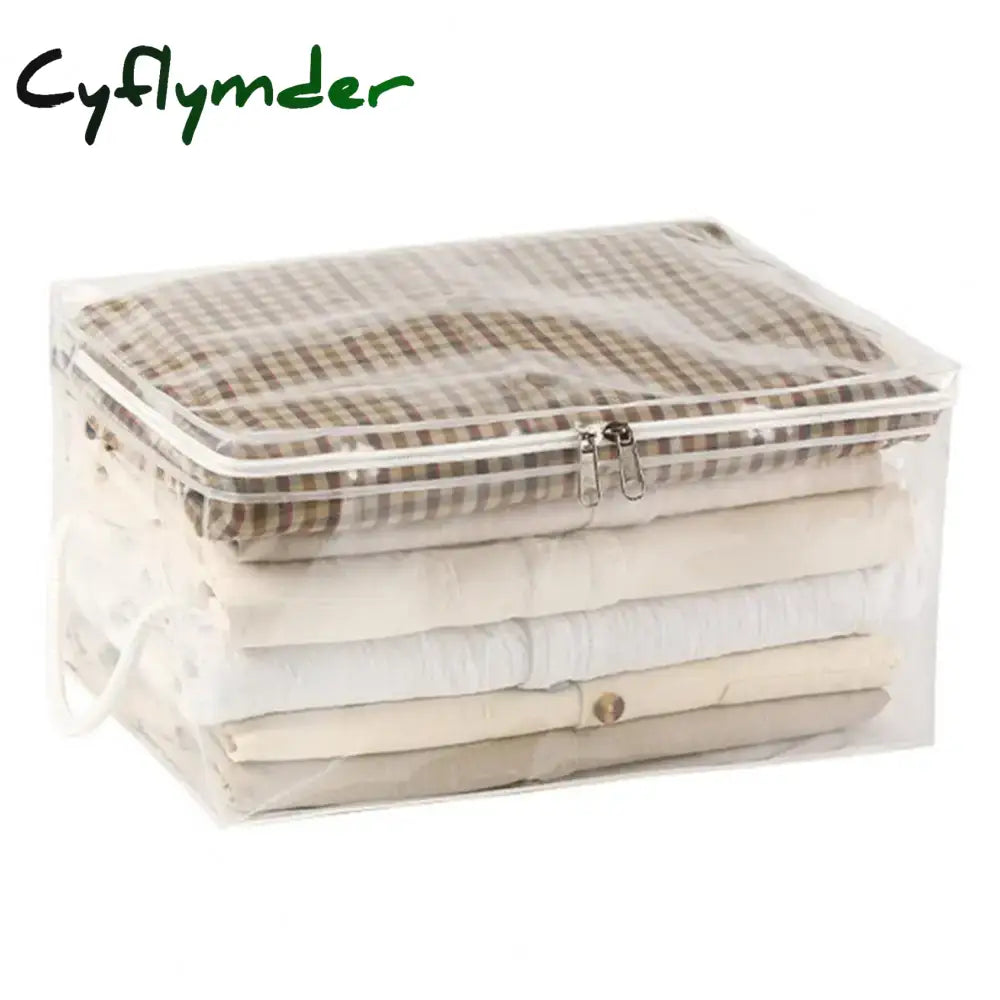Transparent Storage Bags Clear Organizer Sweater Storage Case Bed Linen Sheet Waterproof Organizer Vinyl Foldable Storage Pouch