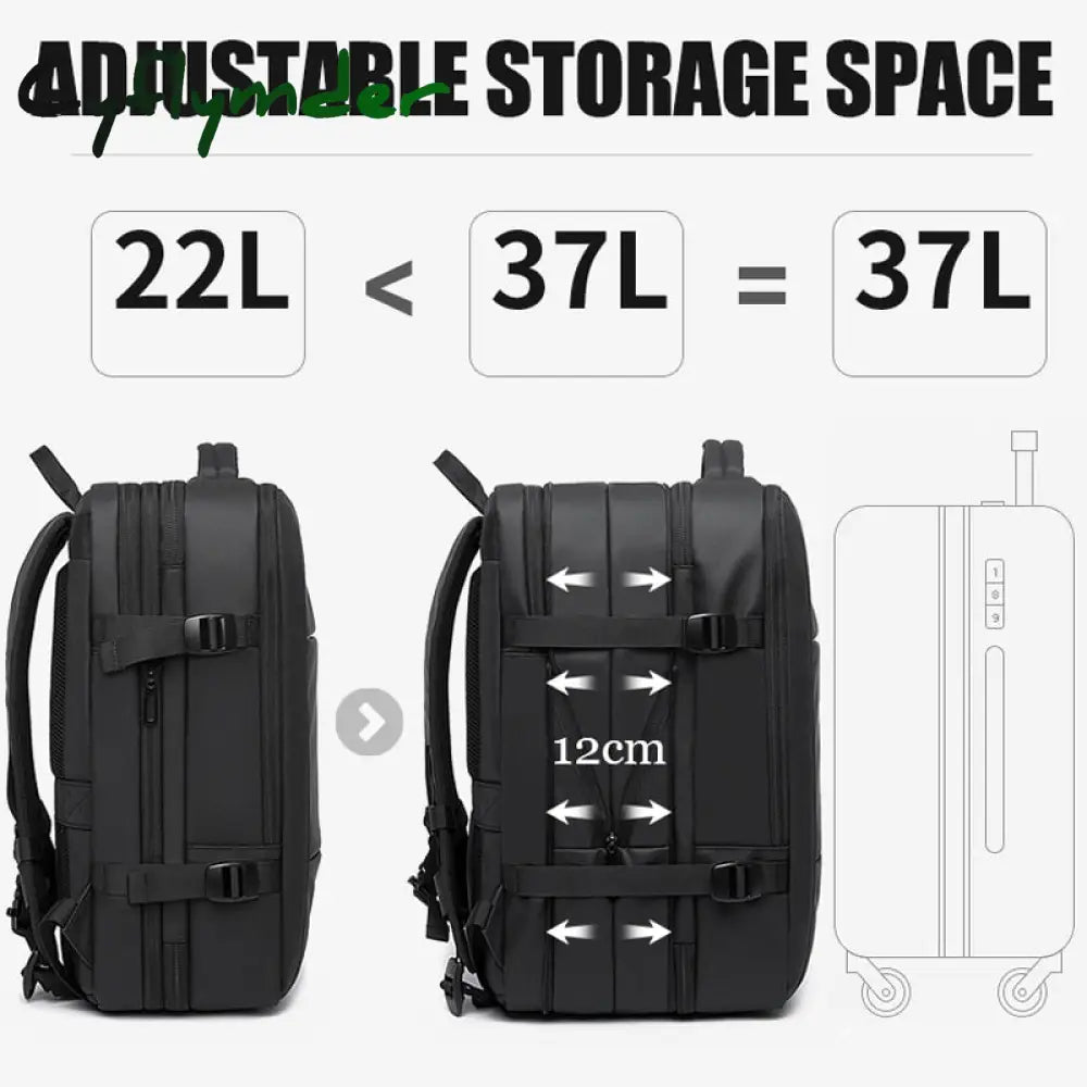 Cyflymder Travel Backpack Men Business Aesthetic School Expandable Usb Bag Large Capacity 17.3