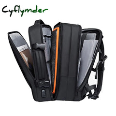 Cyflymder Travel Backpack Men Business Aesthetic School Expandable Usb Bag Large Capacity 17.3