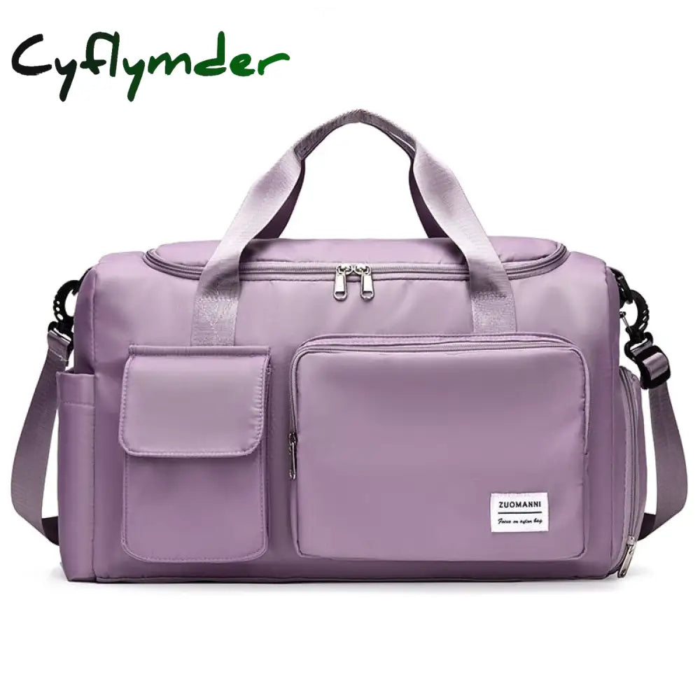 Cyflymder Travel Bag Luggage Handbag Women Shoulder Large Capacity Outdoor Waterproof Nylon Sports
