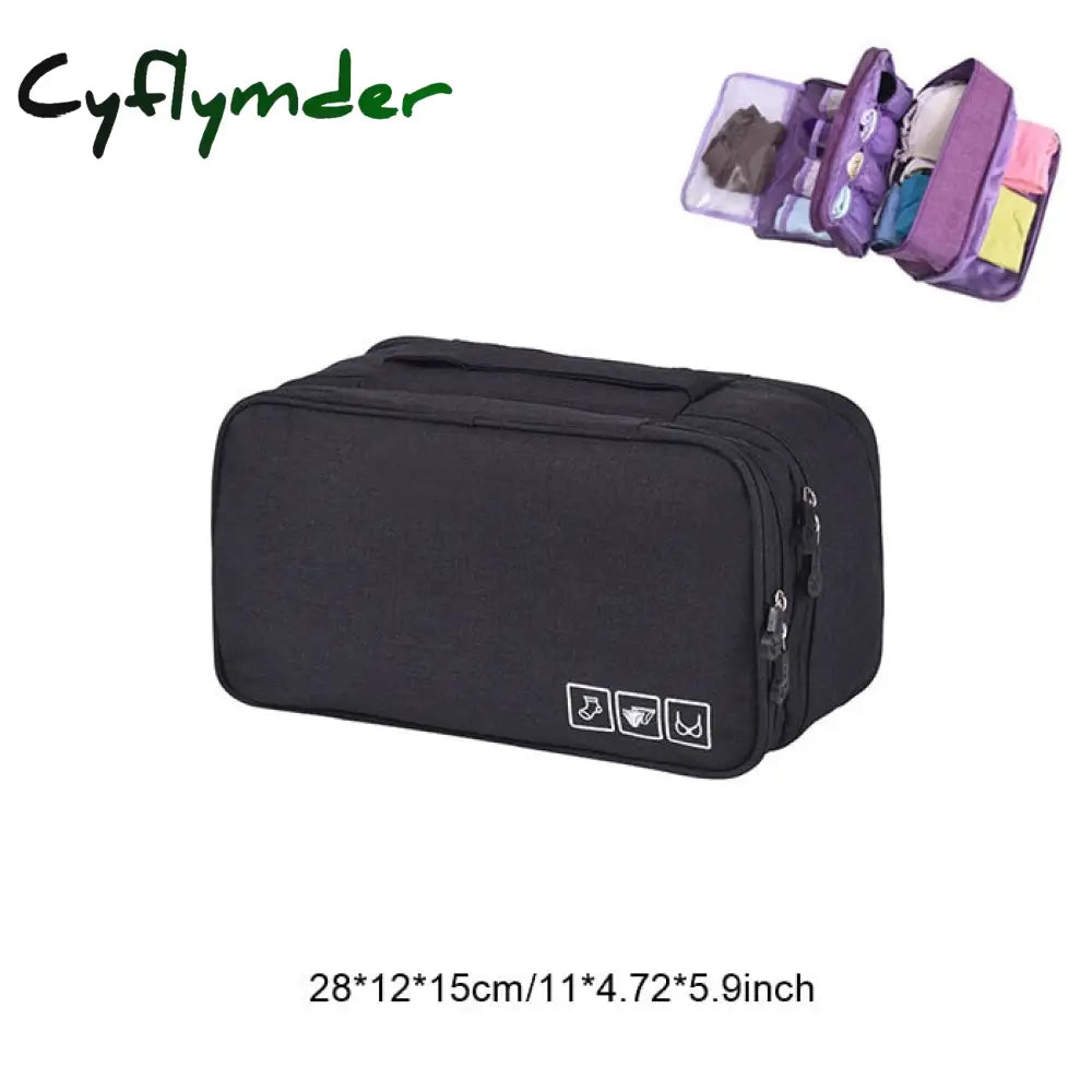 Cyflymder Travel Bra Organizer Underwear Storage Bag Women Men Socks Cosmetics Clothes Pouch Stuff