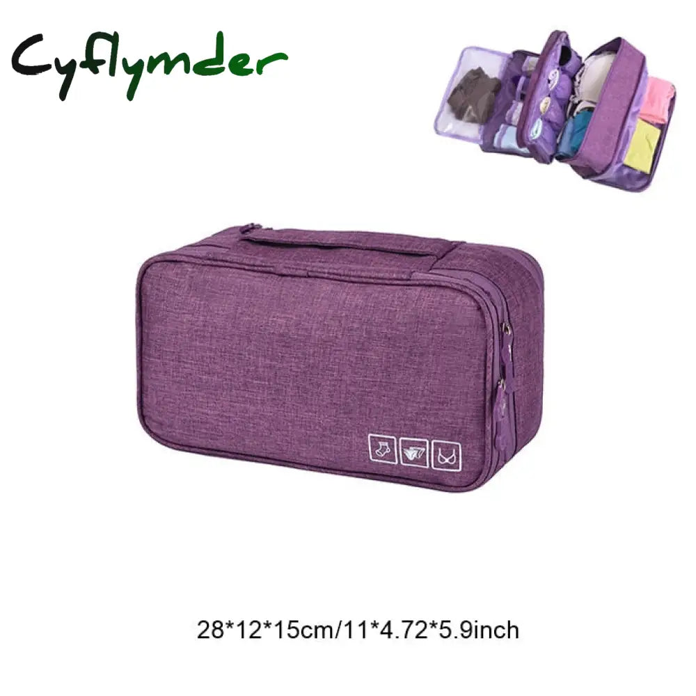 Cyflymder Travel Bra Organizer Underwear Storage Bag Women Men Socks Cosmetics Clothes Pouch Stuff