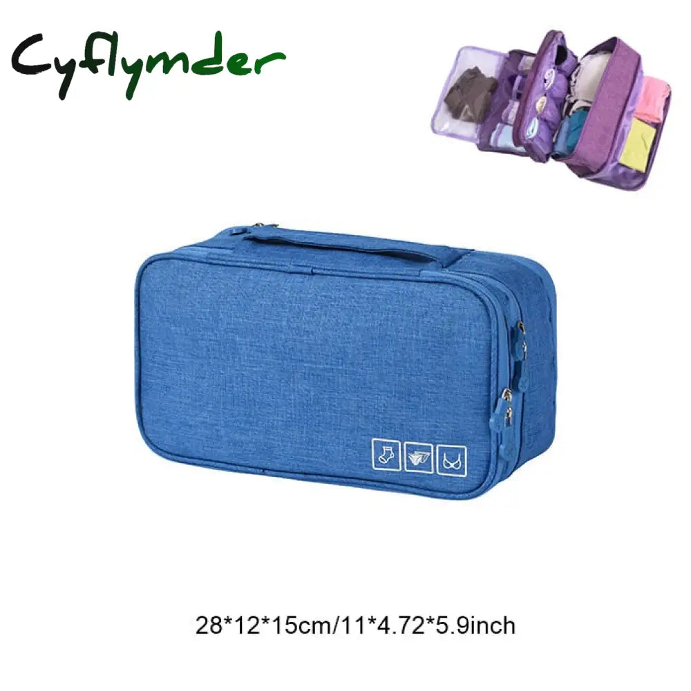 Cyflymder Travel Bra Organizer Underwear Storage Bag Women Men Socks Cosmetics Clothes Pouch Stuff