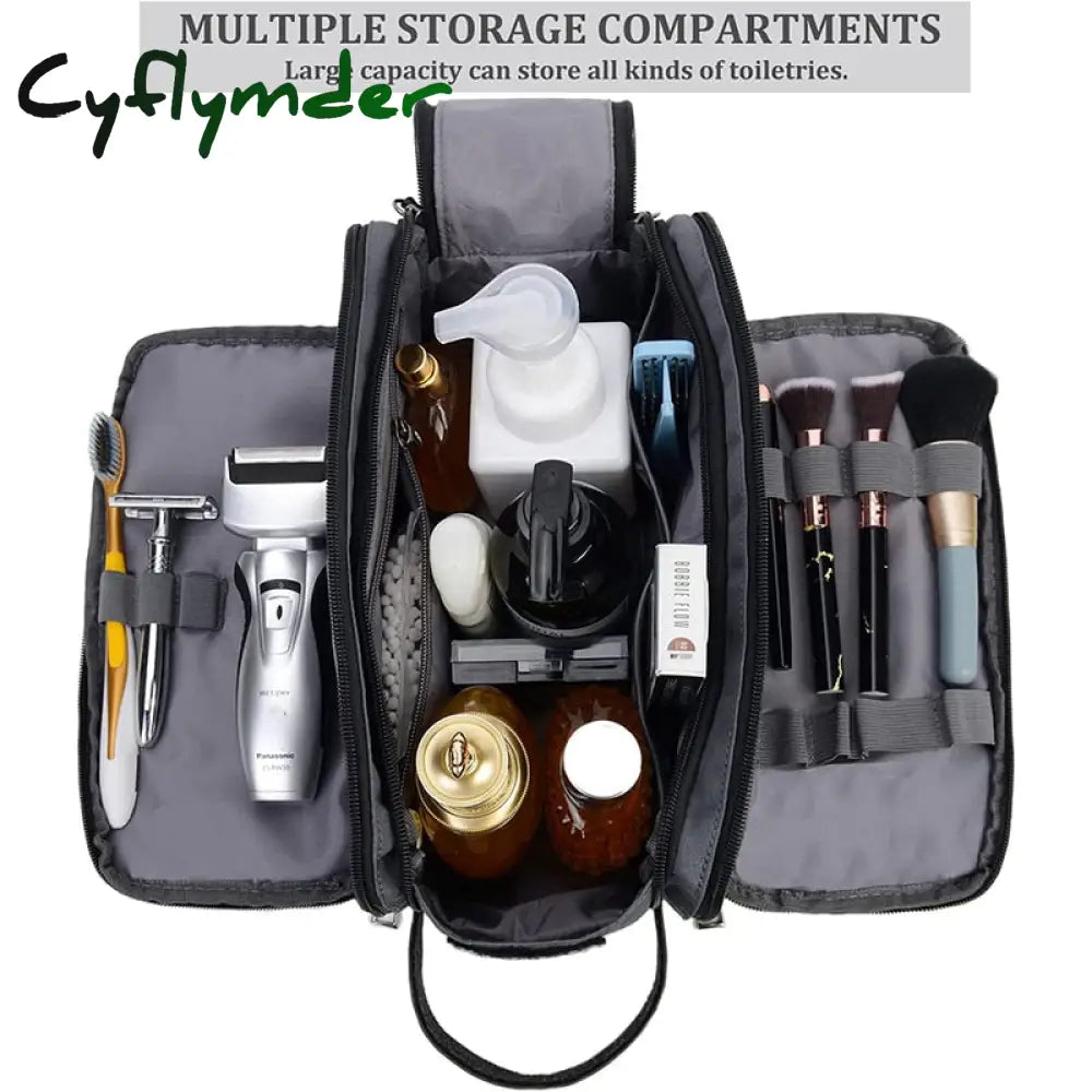 Cyflymder Travel Business Toiletry Bag Waterproof Shaving Dopp Kit For Men Women Shower Bathroom