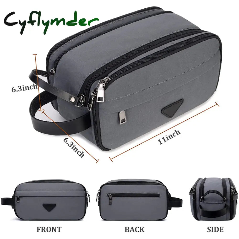 Cyflymder Travel Business Toiletry Bag Waterproof Shaving Dopp Kit For Men Women Shower Bathroom