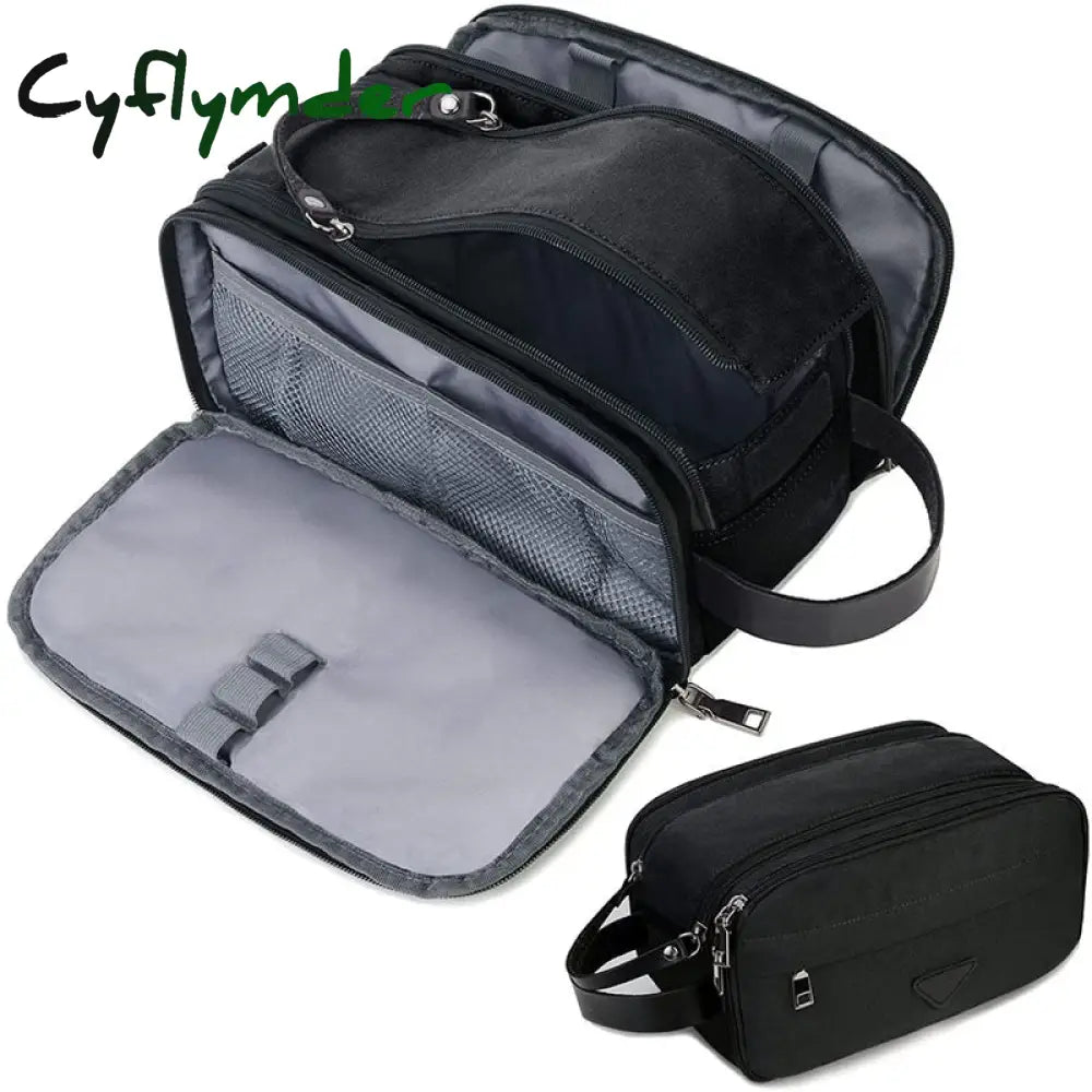 Cyflymder Travel Business Toiletry Bag Waterproof Shaving Dopp Kit For Men Women Shower Bathroom