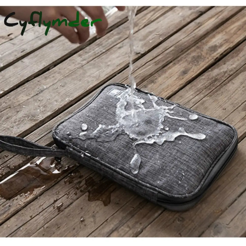 Cyflymder Travel Cable Bag Portable Digital Usb Gadget Organizer Charger Wires Cosmetic Zipper