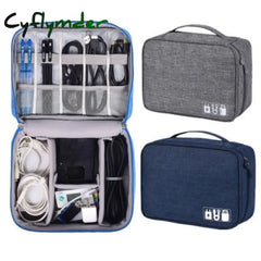 Cyflymder Travel Cable Bag Portable Digital Usb Gadget Organizer Charger Wires Cosmetic Zipper