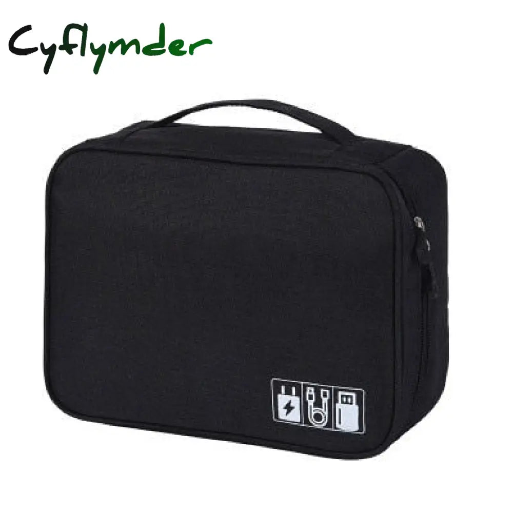 Cyflymder Travel Cable Bag Portable Digital Usb Gadget Organizer Charger Wires Cosmetic Zipper