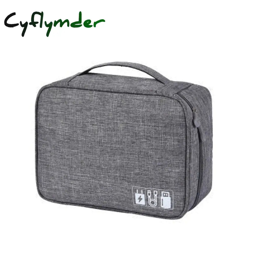 Cyflymder Travel Cable Bag Portable Digital Usb Gadget Organizer Charger Wires Cosmetic Zipper