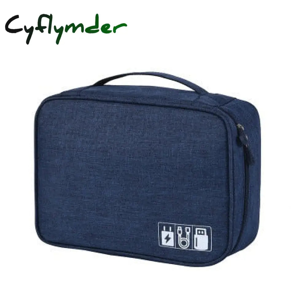 Cyflymder Travel Cable Bag Portable Digital Usb Gadget Organizer Charger Wires Cosmetic Zipper