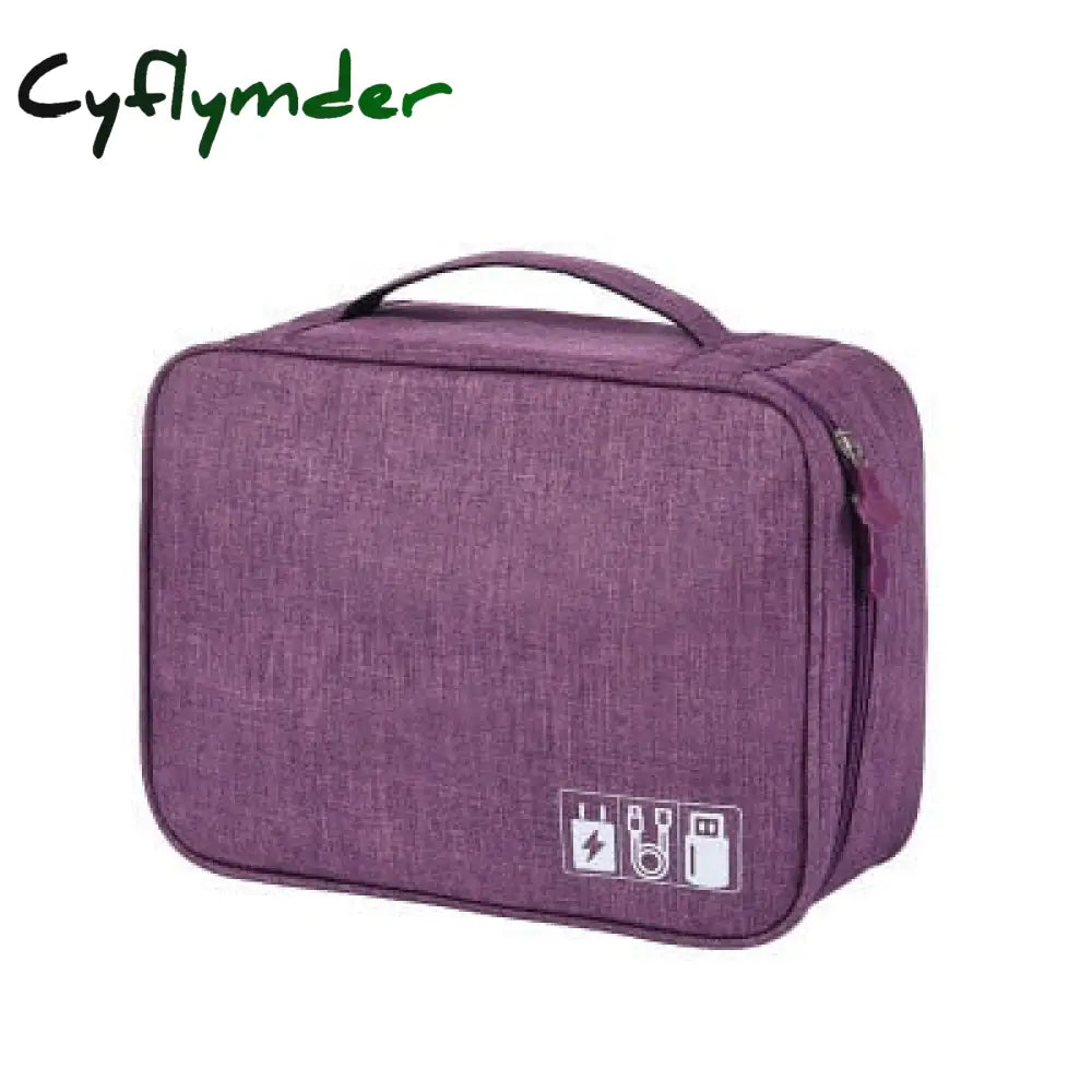 Cyflymder Travel Cable Bag Portable Digital Usb Gadget Organizer Charger Wires Cosmetic Zipper