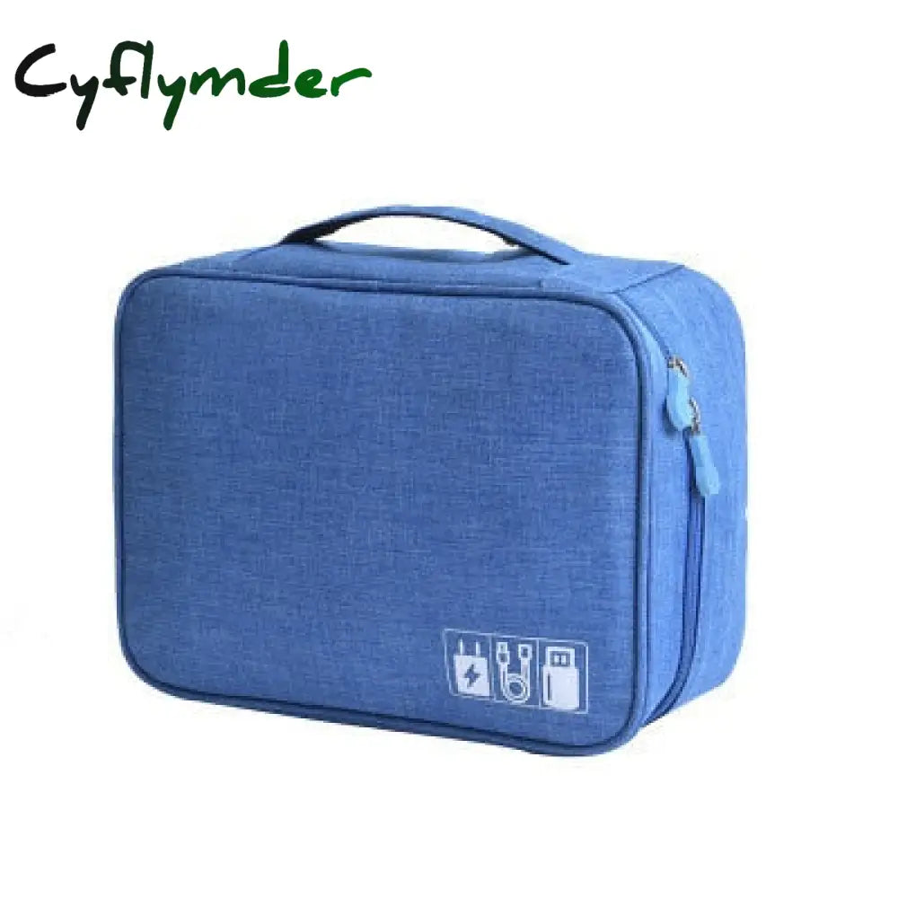 Cyflymder Travel Cable Bag Portable Digital Usb Gadget Organizer Charger Wires Cosmetic Zipper