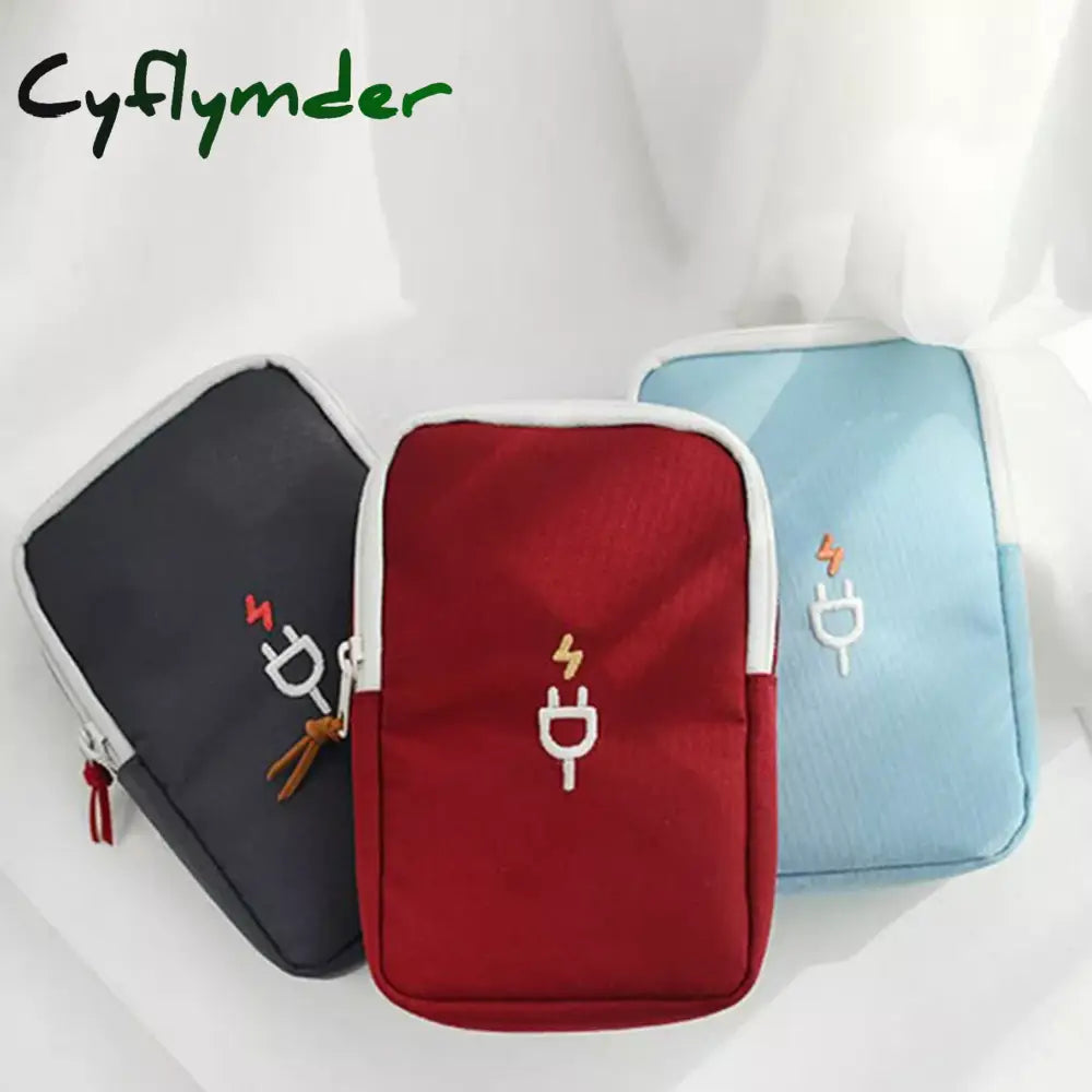 Cyflymder Travel Gadget Organizer Bag Portable Digital Cable Bag Electronics Accessories Storage