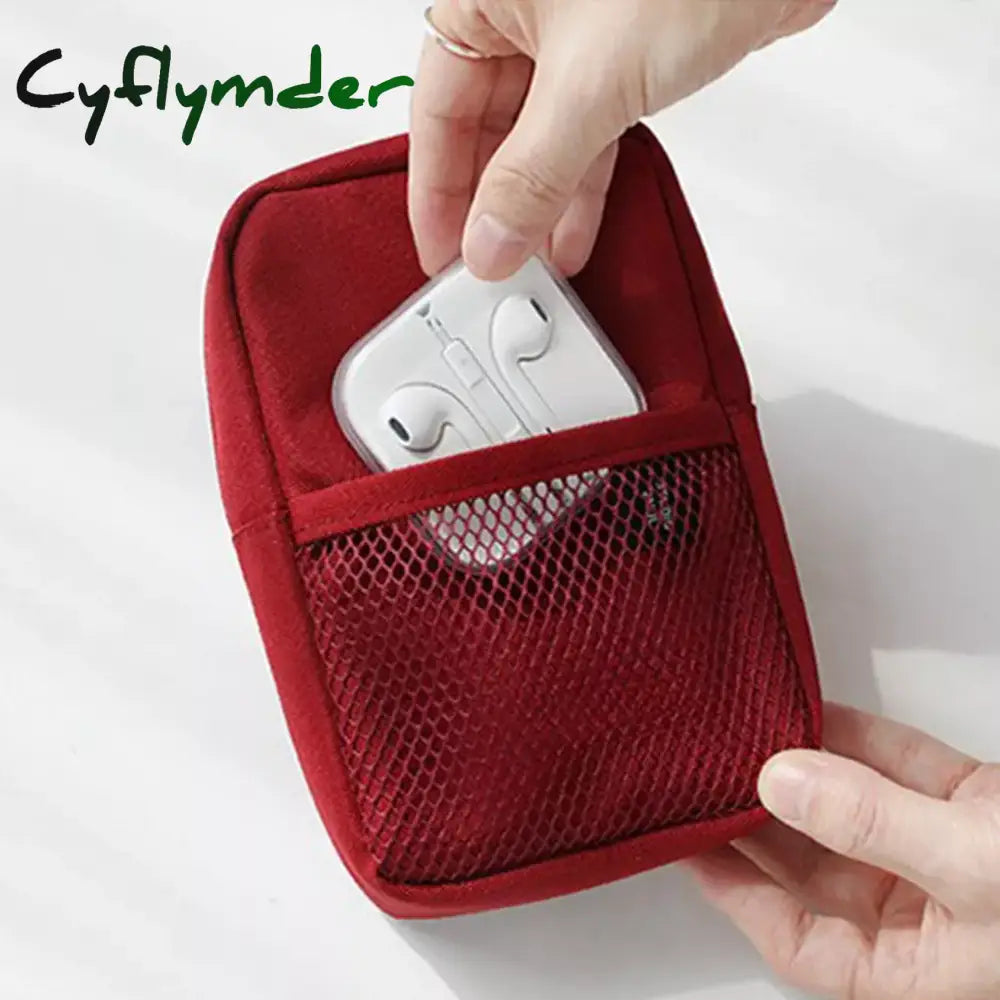 Cyflymder Travel Gadget Organizer Bag Portable Digital Cable Bag Electronics Accessories Storage