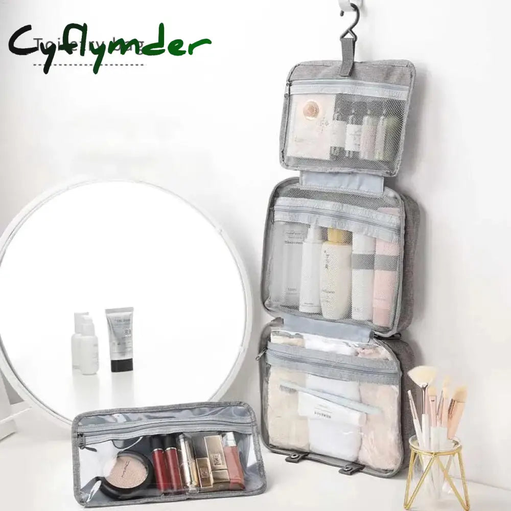 Cyflymder Travel Hanging Toiletry Bag Water-Proof Cosmetic Storage Bathroom Beauty Wash