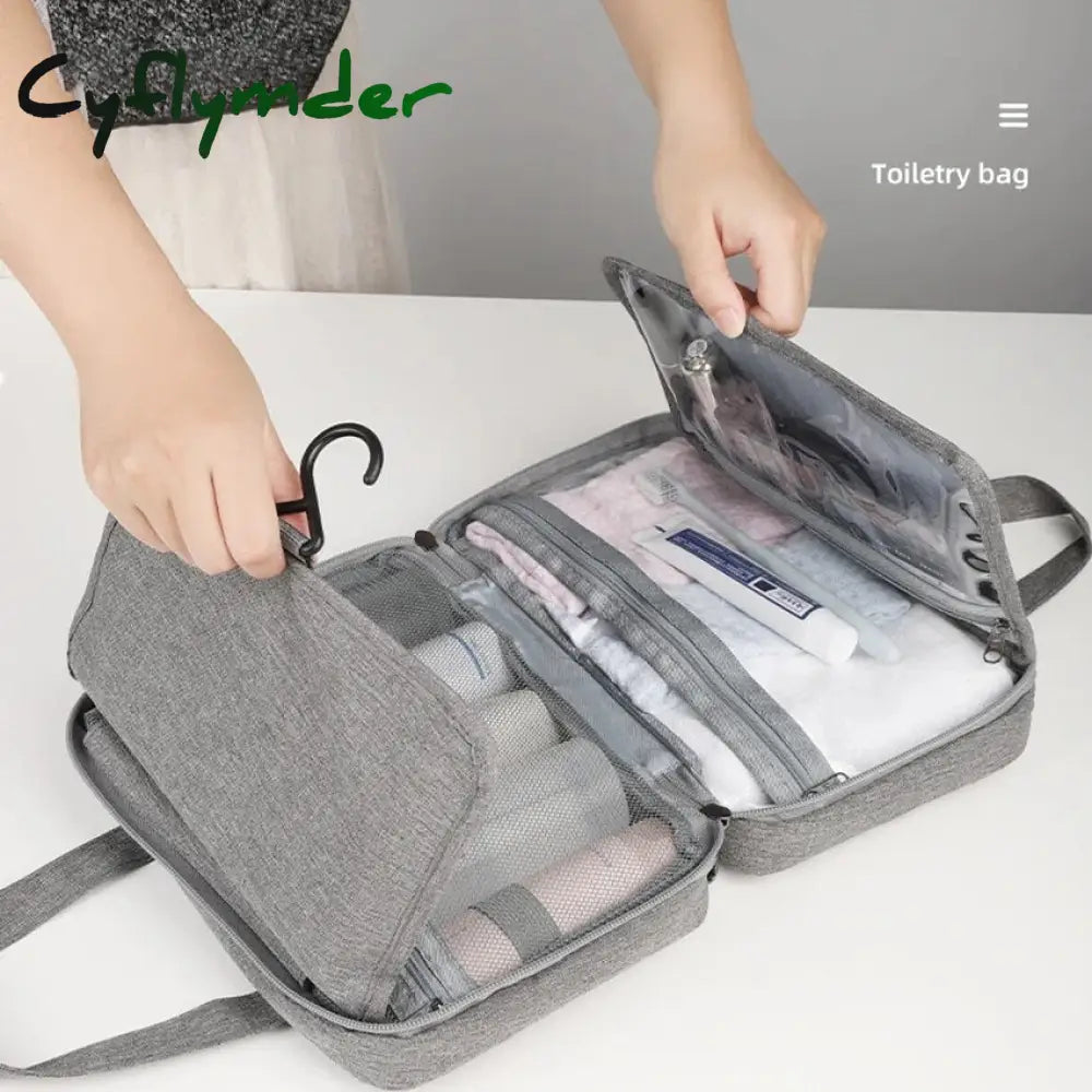 Cyflymder Travel Hanging Toiletry Bag Water-Proof Cosmetic Storage Bathroom Beauty Wash