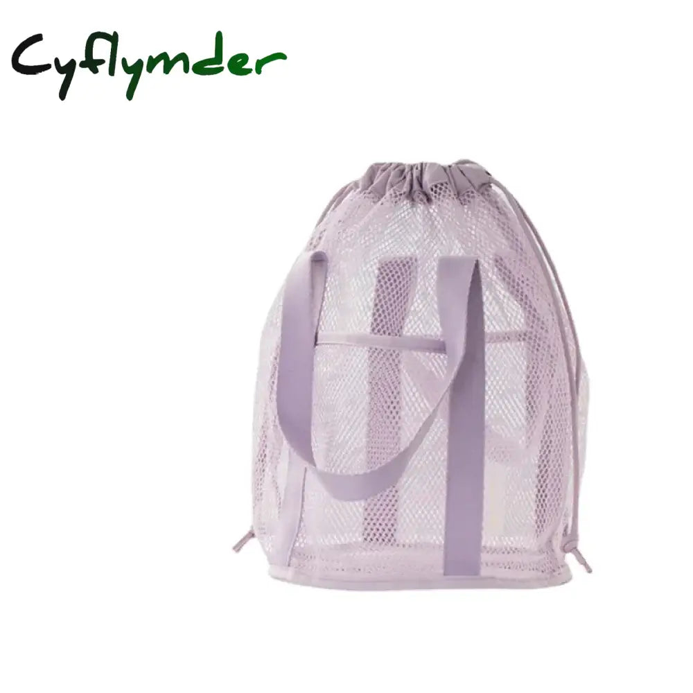 Cyflymder Travel Large Capacity Mesh Nylon Cosmetic Bag Organizer Foldable Casual Drawstring Bags