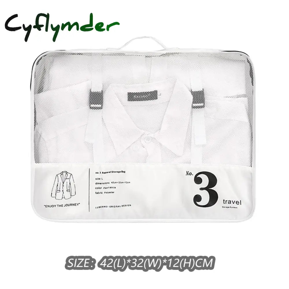 Cyflymder Travel Organizer Storage Bags Suitcase Packing Set Cases Portable Luggage Clothe Shoe