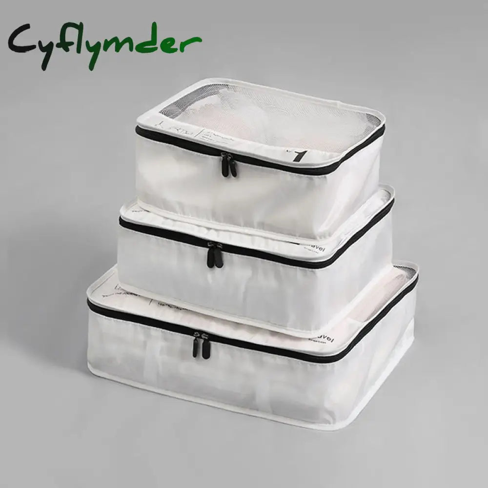 Cyflymder Travel Organizer Storage Bags Suitcase Packing Set Cases Portable Luggage Clothe Shoe