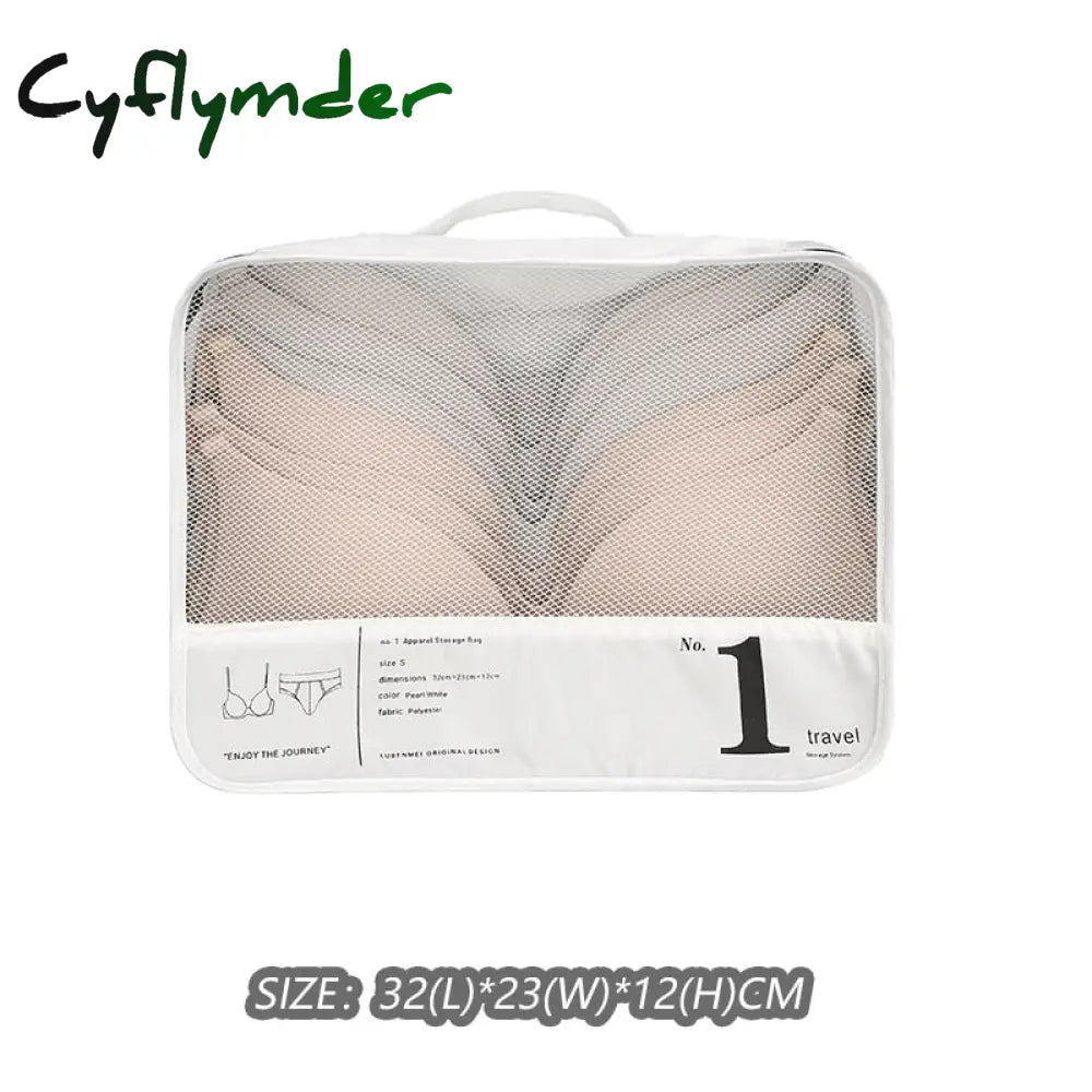 Cyflymder Travel Organizer Storage Bags Suitcase Packing Set Cases Portable Luggage Clothe Shoe