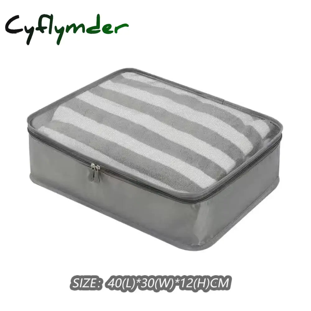 Cyflymder Travel Organizer Storage Bags Suitcase Packing Set Cases Portable Luggage Clothe Shoe