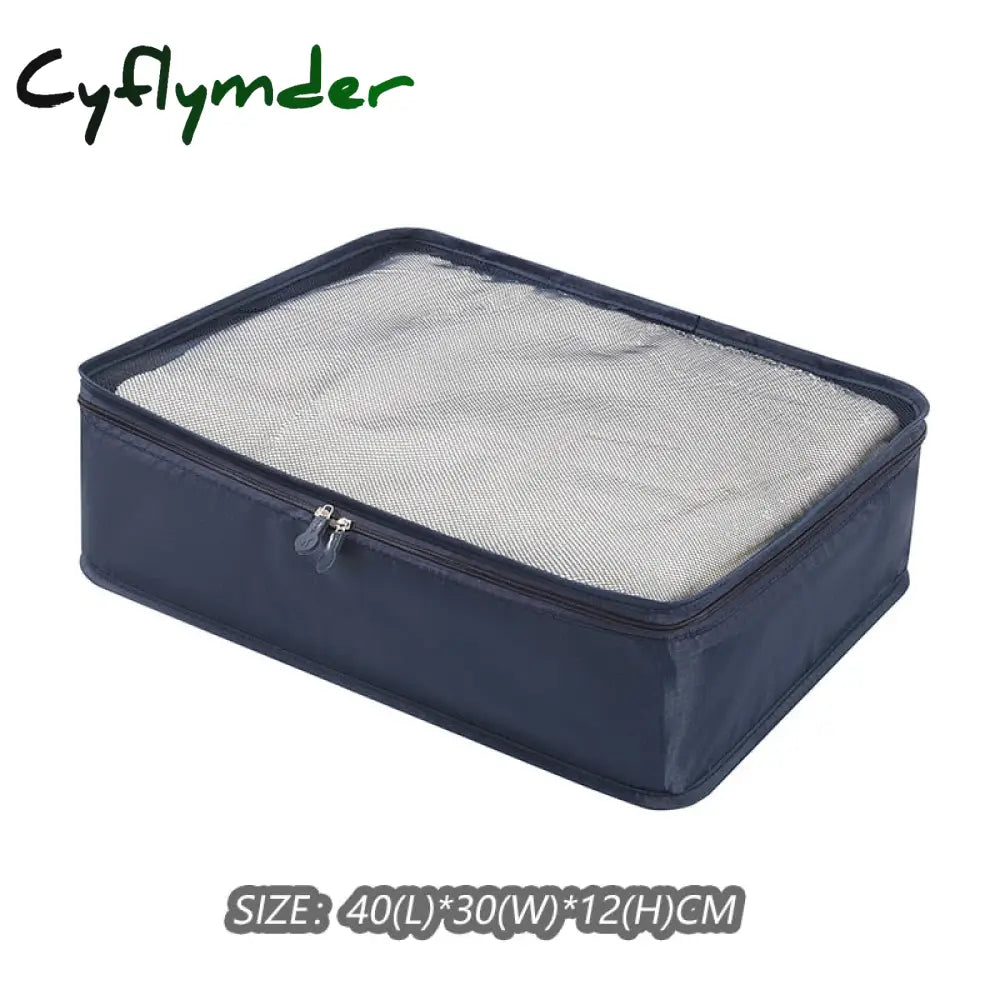 Cyflymder Travel Organizer Storage Bags Suitcase Packing Set Cases Portable Luggage Clothe Shoe