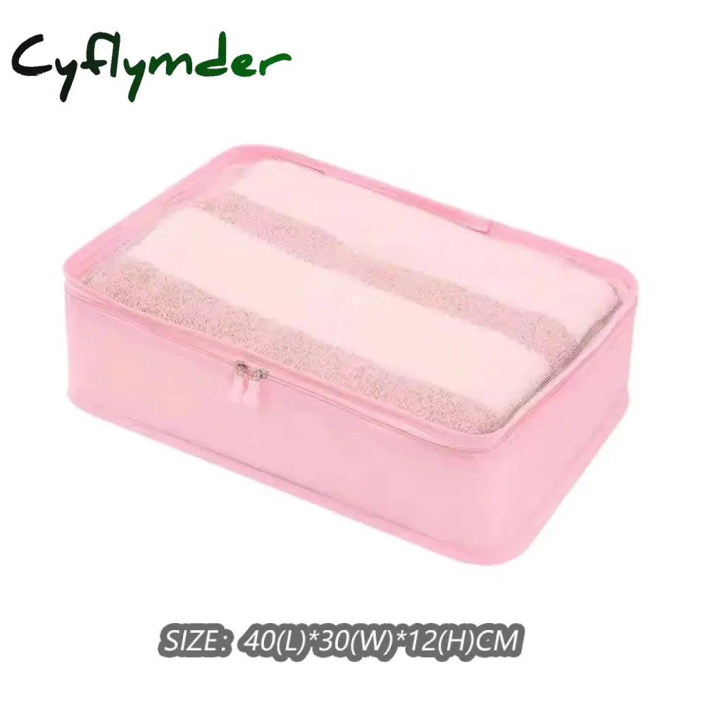 Cyflymder Travel Organizer Storage Bags Suitcase Packing Set Cases Portable Luggage Clothe Shoe