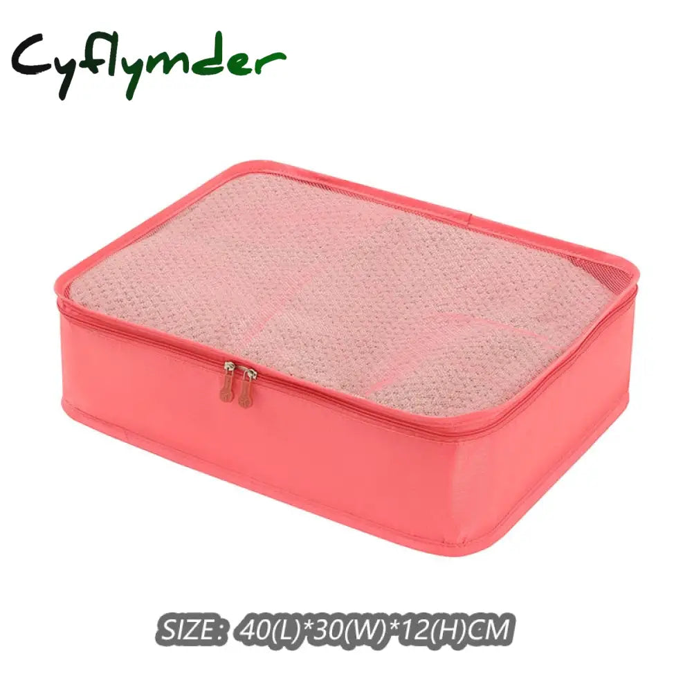 Cyflymder Travel Organizer Storage Bags Suitcase Packing Set Cases Portable Luggage Clothe Shoe