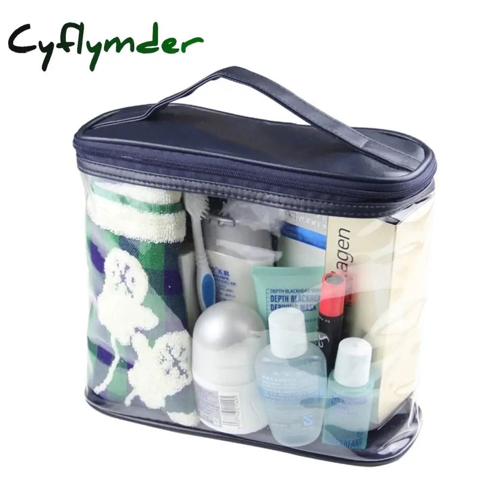 Cyflymder Travel Transparent Bags Waterproof Women Men Toiletry Kit Pvc Zipper Cosmetic Bag Large