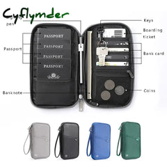 Cyflymder Travel Wallet For Family Passport Holder Waterproof Document Case Organizer Accessories