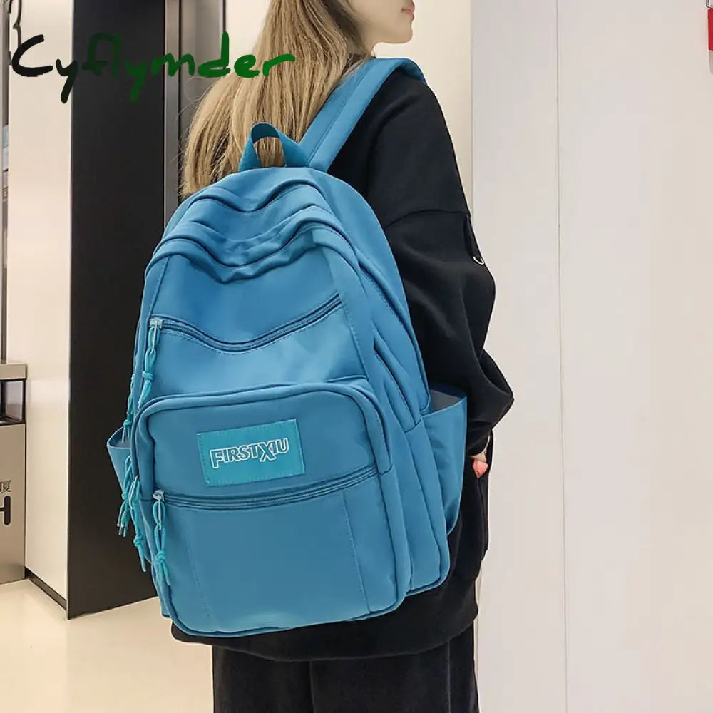 Cyflymder Trend Korean Women Backpack Large-Capacity College Student Schoolbag For Teenage Girl