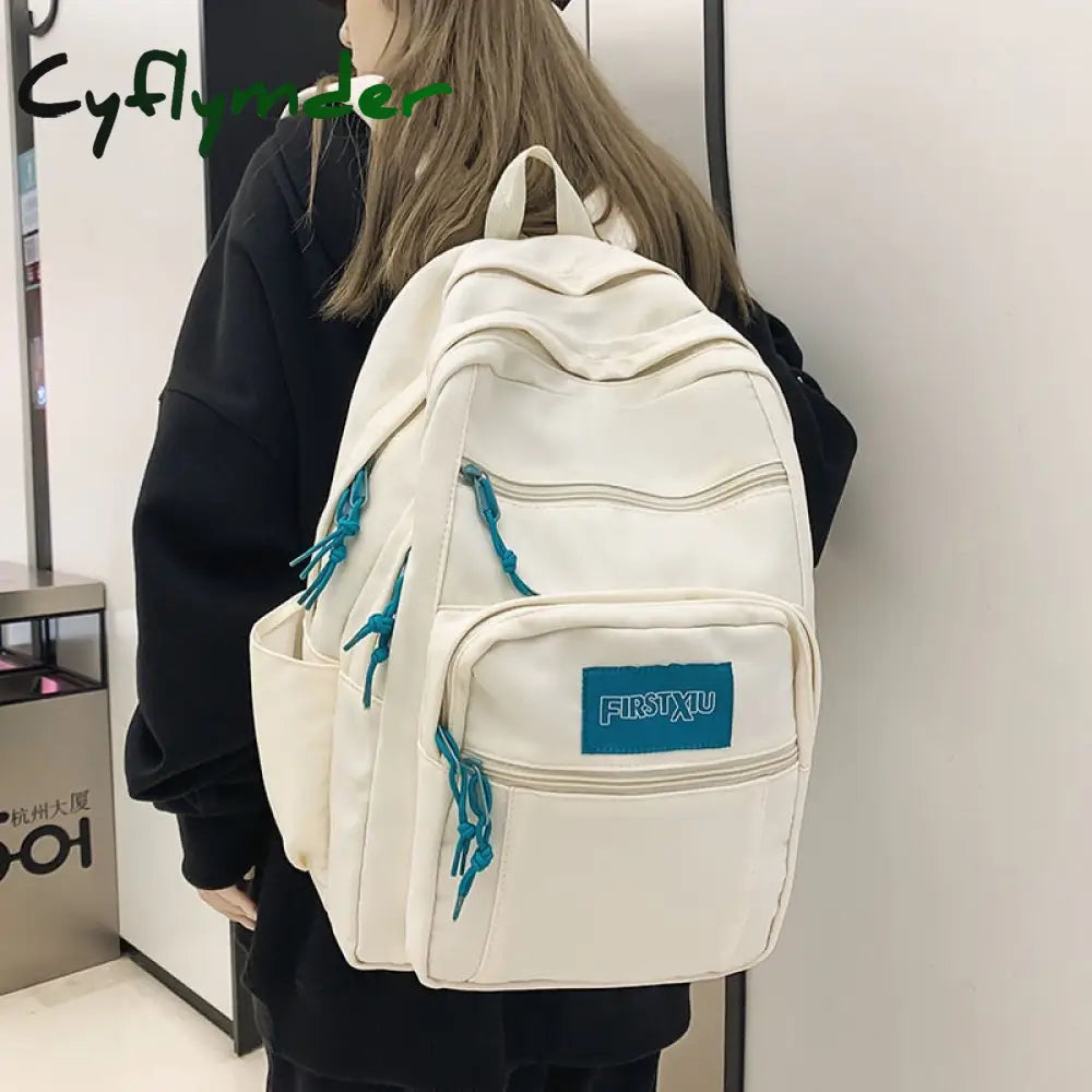 Cyflymder Trend Korean Women Backpack Large-Capacity College Student Schoolbag For Teenage Girl